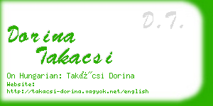 dorina takacsi business card